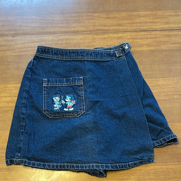 Disney Pants - Disney Store Vintage Mickey and Minnie Mouse Denim Skort- Y2K